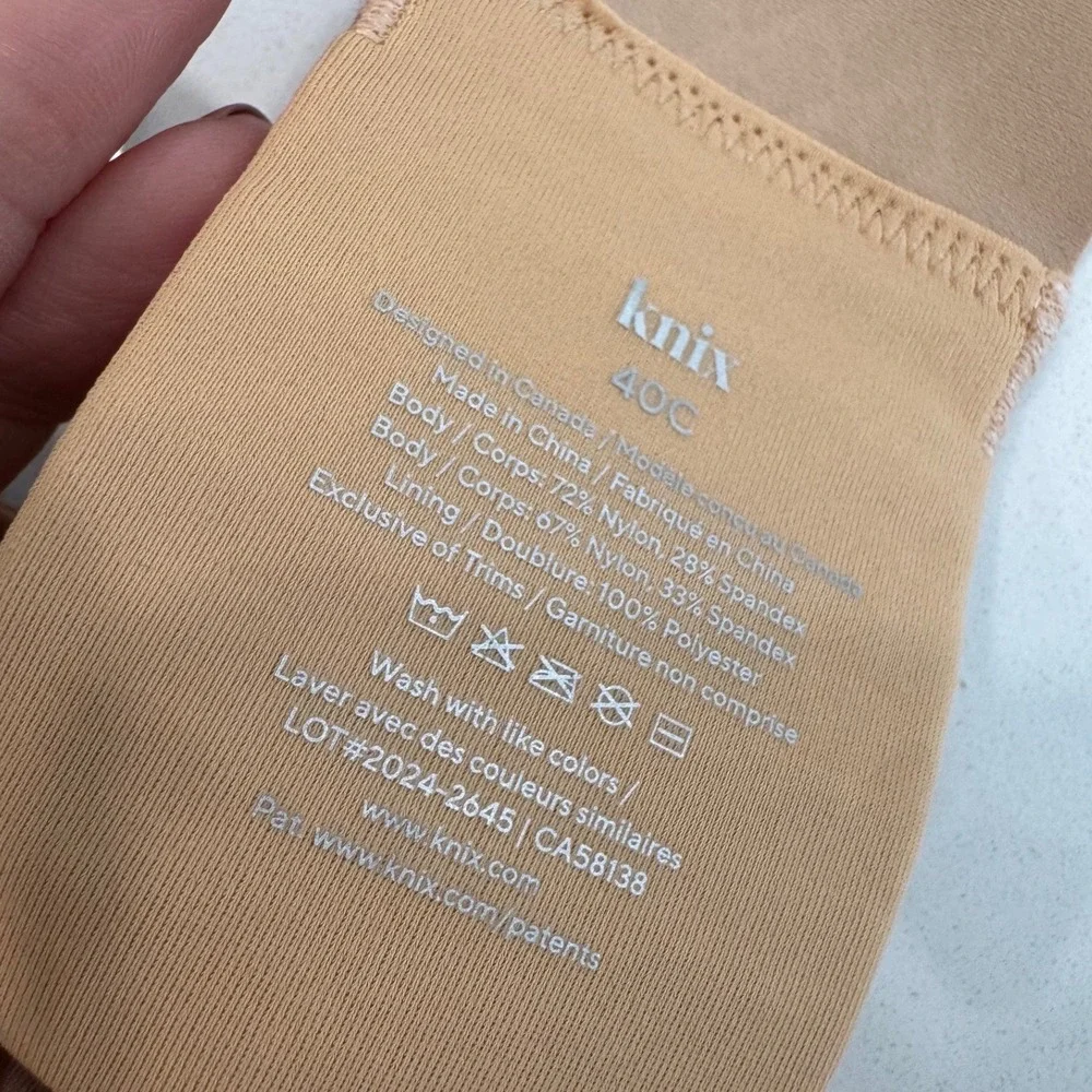 Knix WingWoman Contour Bra Wireless Size 40C Beige Women's